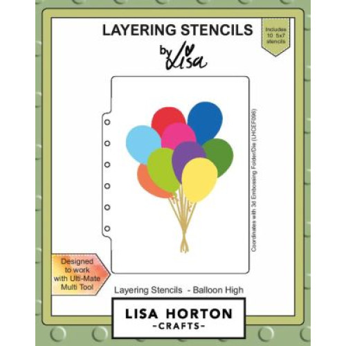 balloon high layering stencils set  - by lisa horton LHCAS072